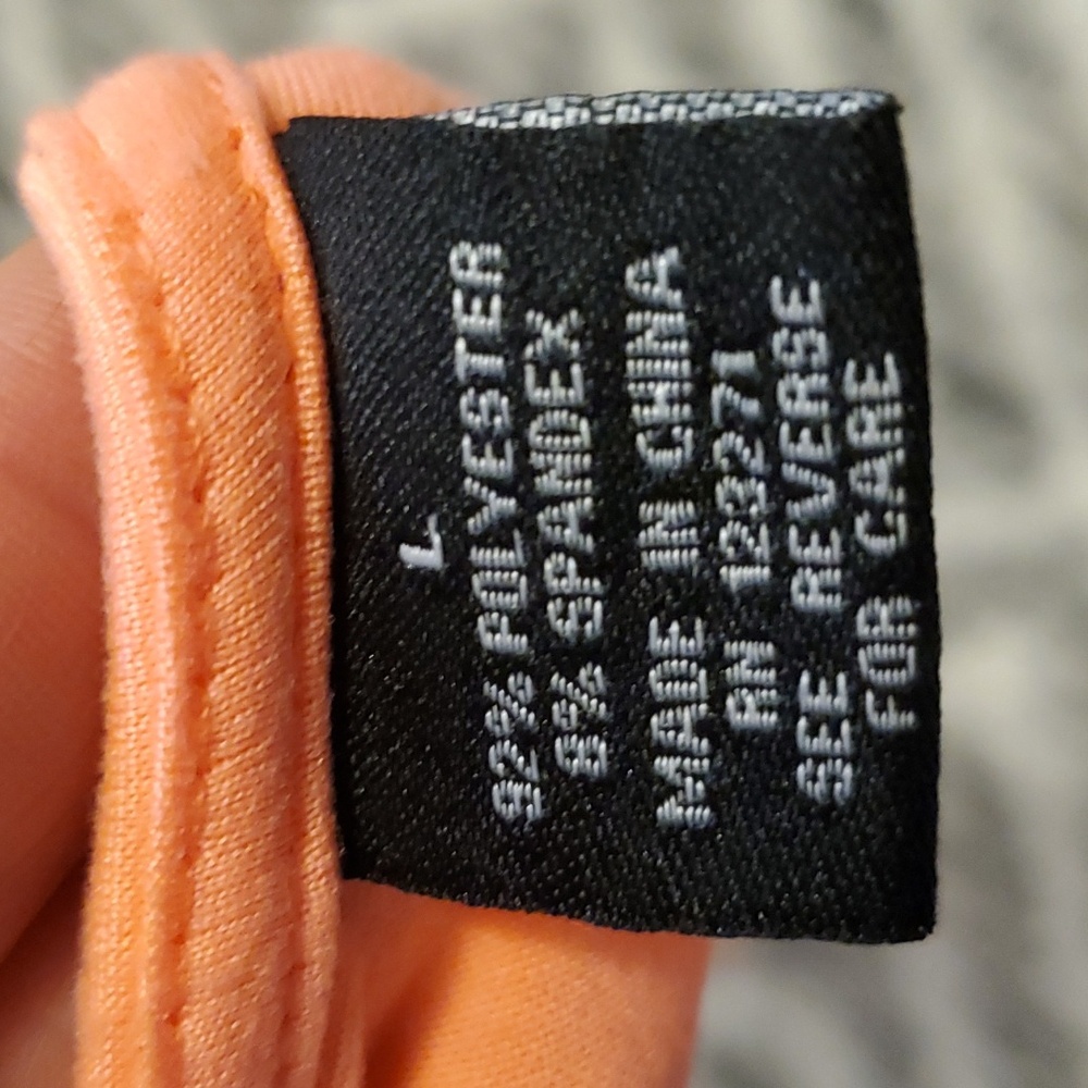 Adidas Women's One Piece Orange Bodysuit w/multicolor Logo Top - Picture 4 of 7